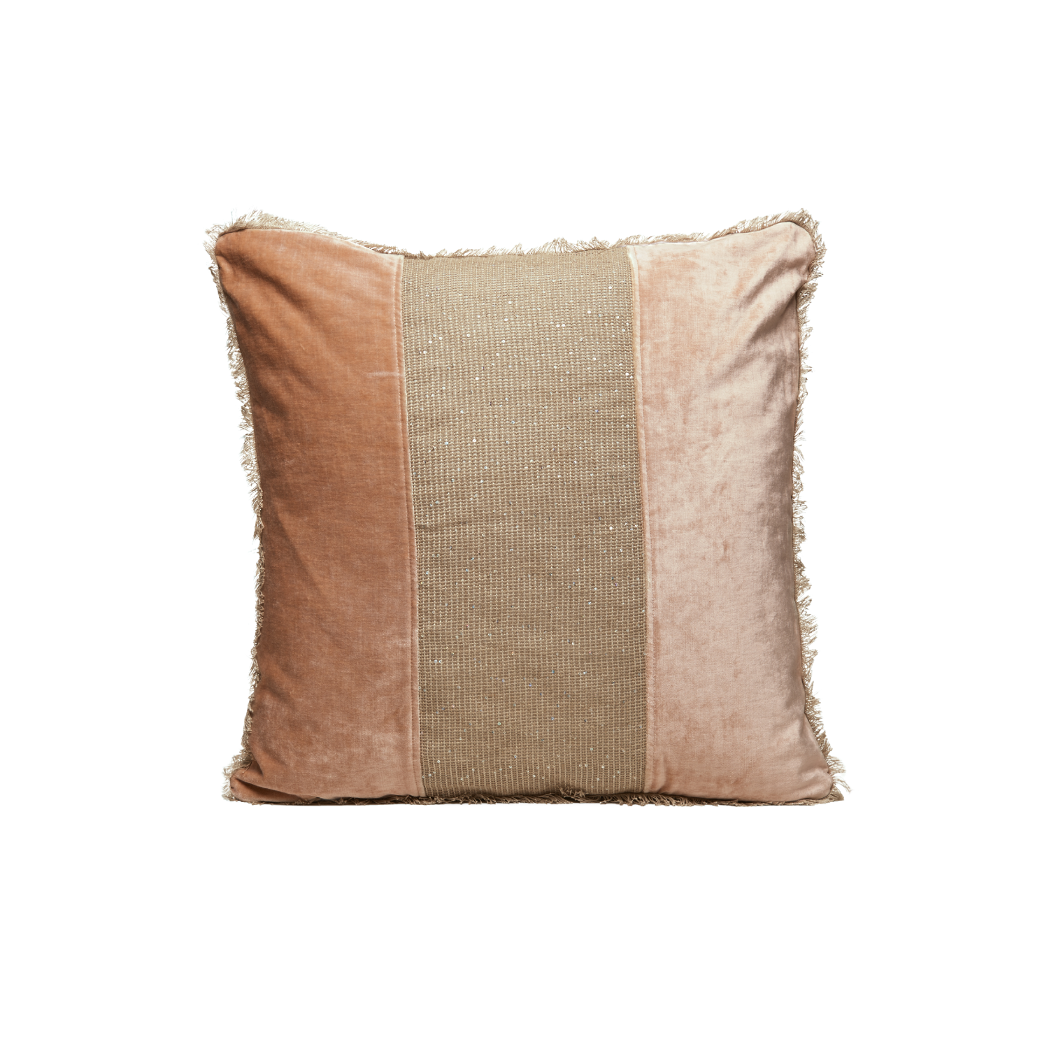 Coussin Diamond Stripe Rose