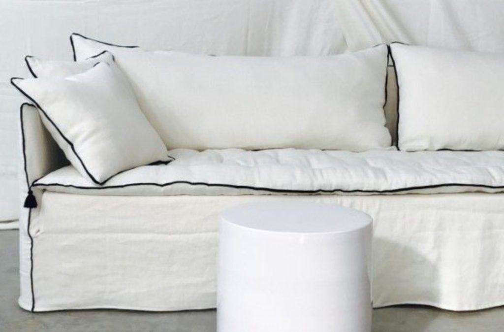 CANAPE sur mesure EN LIN LAVE BLANC AMBRE 1 Canapé sur mesure AMBRE en lin lavé blanc – Berengere Leroy