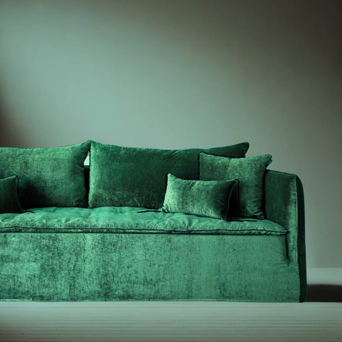 Canapé Nude en velours Tsar Menthe