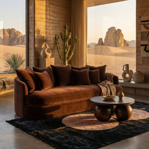 Canapé Ellipse Tsar Chocolat