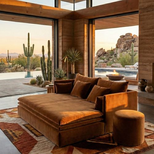 Canapé daybed Mille Et Une Nuit Tsar Havane Beach / Fabriqué en France