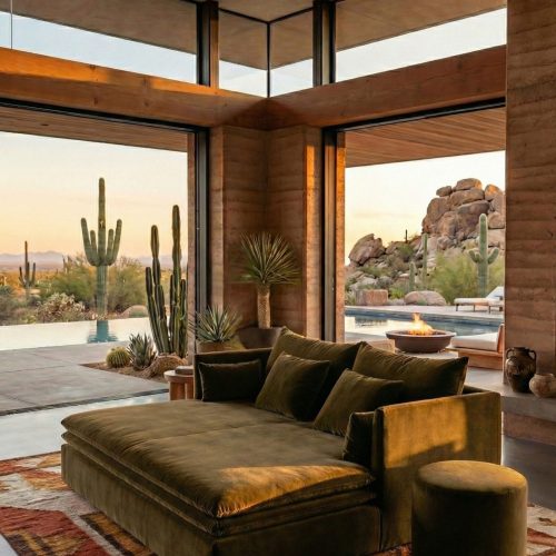 Canapé daybed Mille Et Une Nuit Tsar Kaki / Fabriqué en France