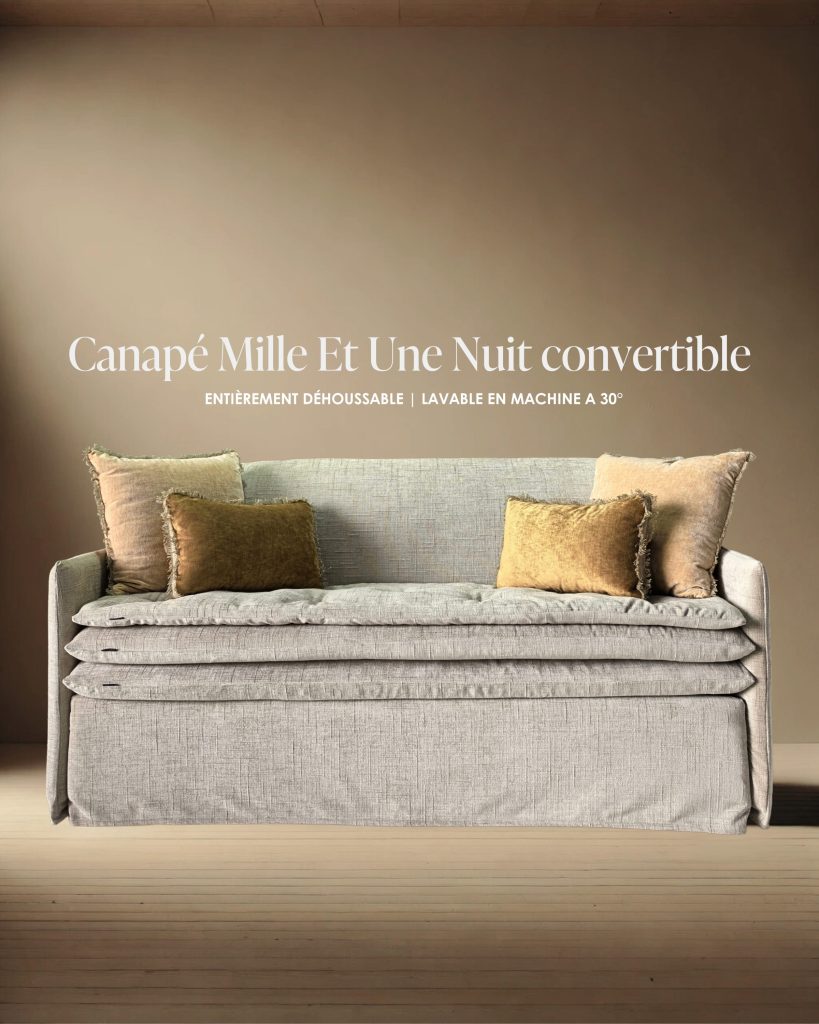 Canapé convertible Mille Et Une Nuit 180 cm en Tribu ciment