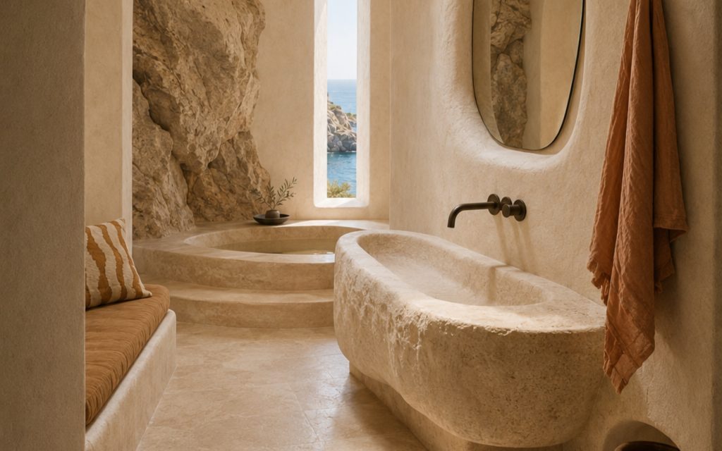 Le bain creusé dans la roche