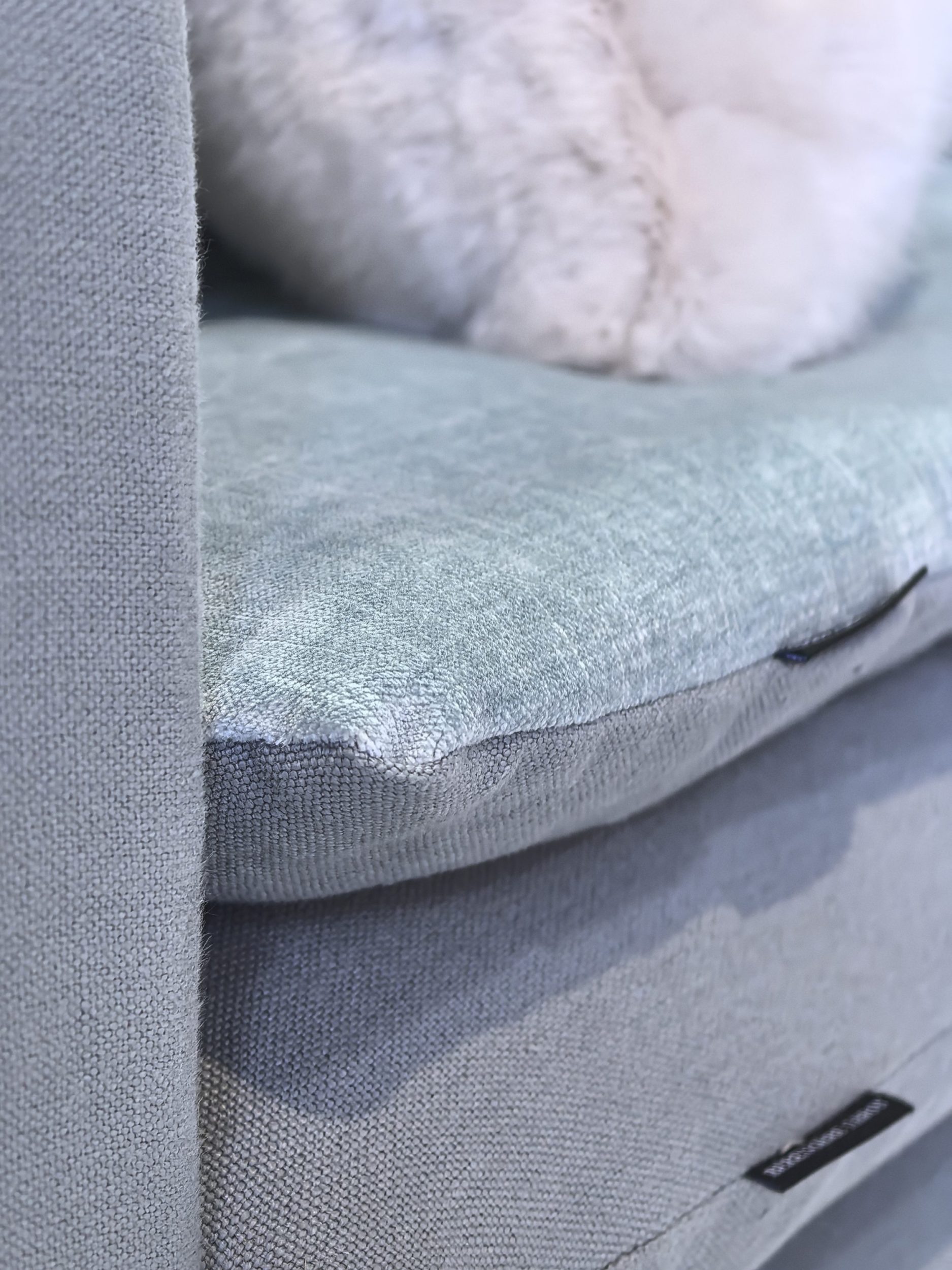 Canapé Bohème 300 cm lin Capri & velours Tsar