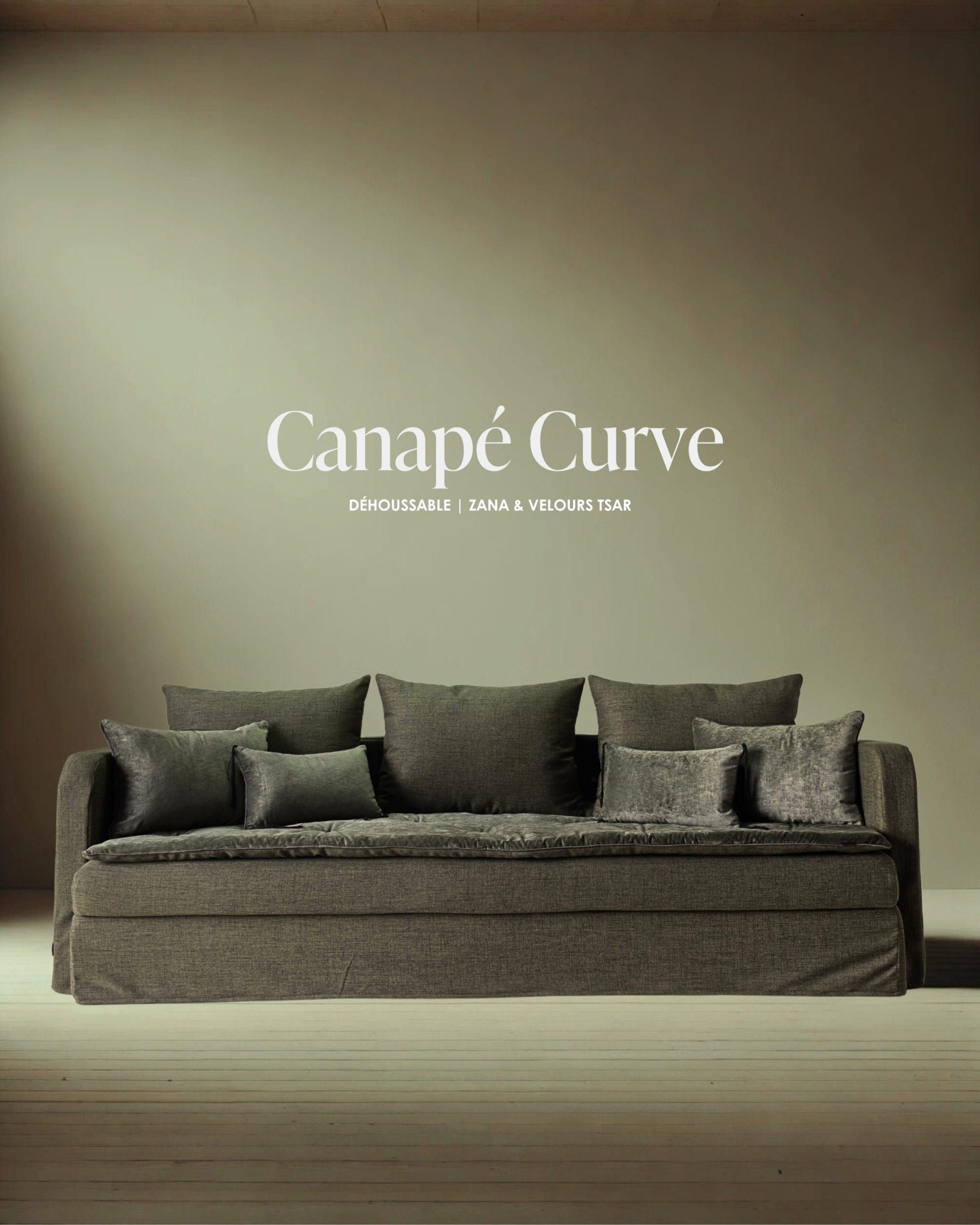 Canapé Curve 250 cm / Variation Couture d'Atelier
